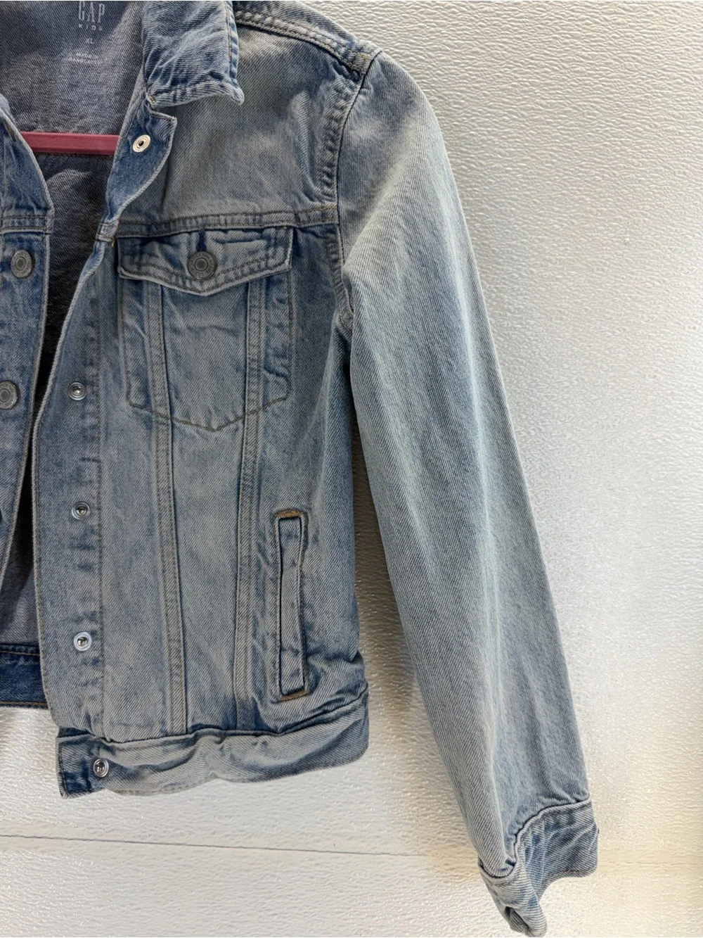 GAP Kids Girls‎ Denim Jacket XL 12-13 Light Wash Jean Trucker Coat